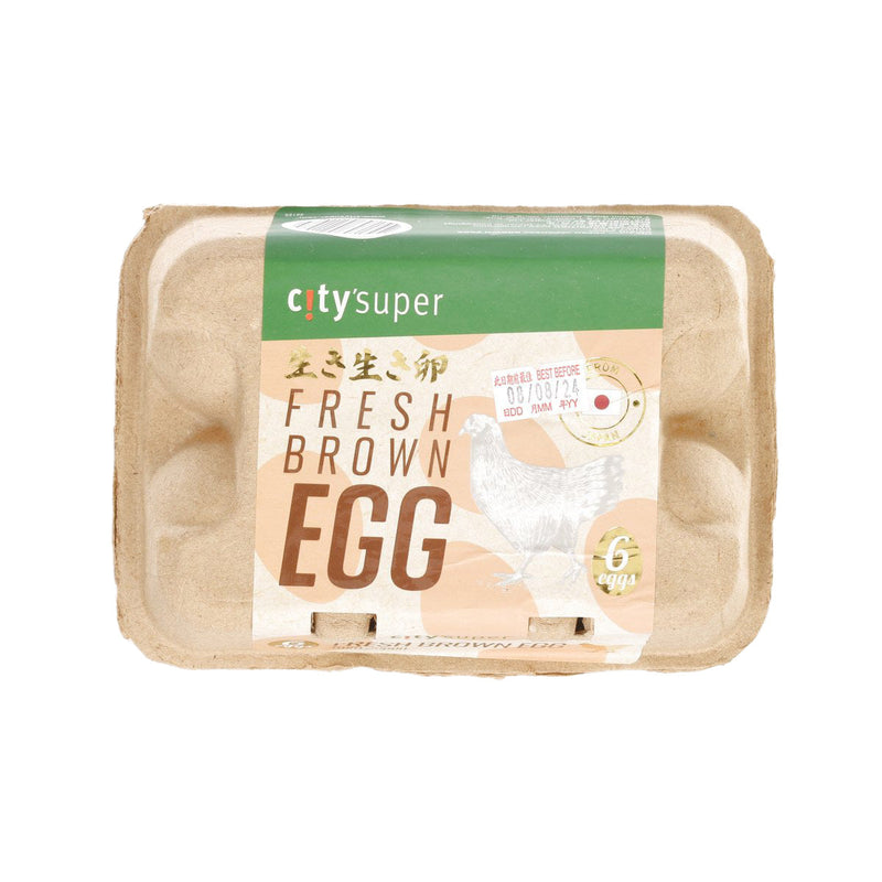 CITYSUPER Fresh Japanese Brown Eggs  (6pcs)