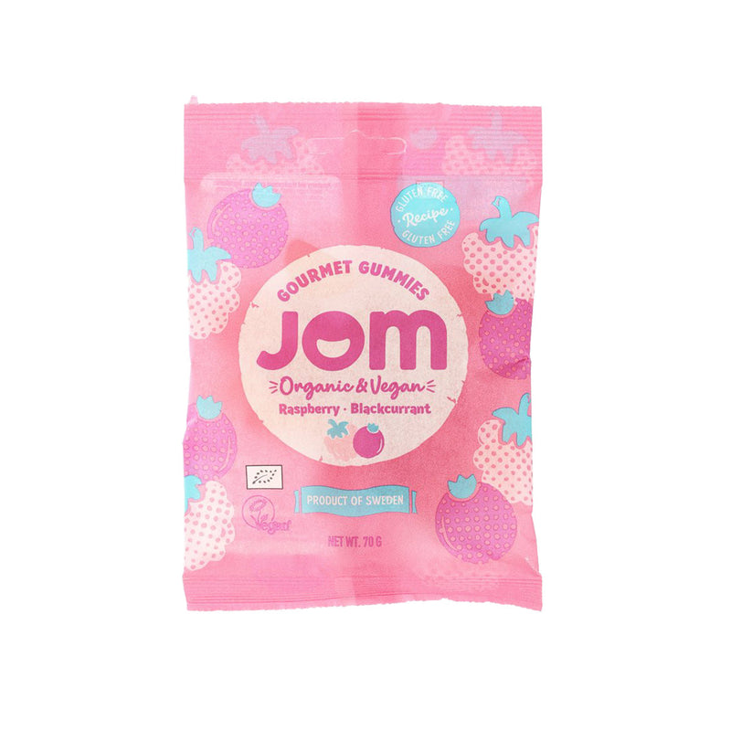 JOM Organic Raspberry & Blackcurrant Flavour Gummies  (70g)