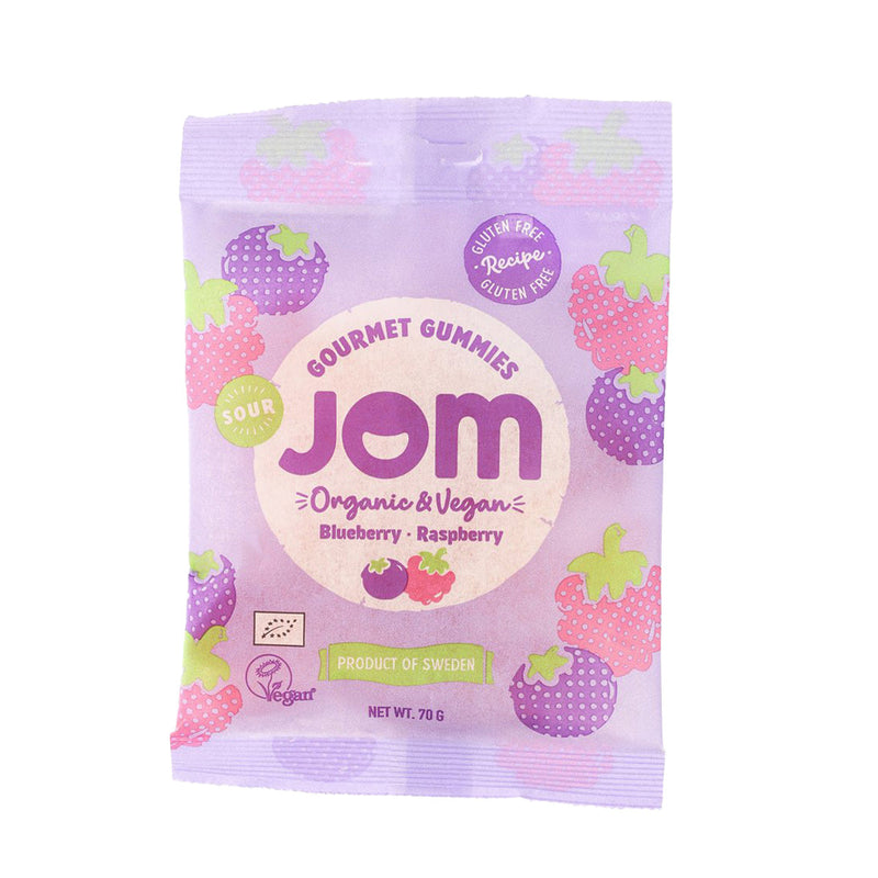 JOM Organic Blueberry & Raspberry Flavour Gummies  (70g)