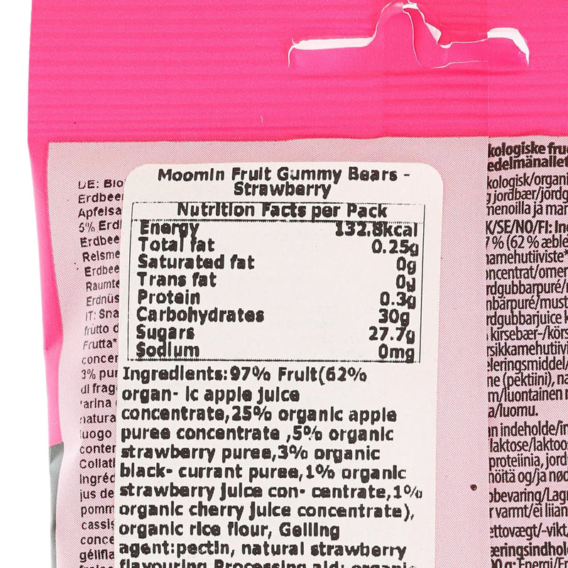 FRUGI Moomin Fruit Gummy Bears - Strawberry  (40g)