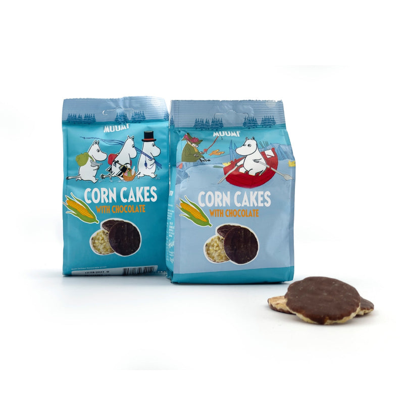 FRUGI Moomin Mini Corn Cakes with Milk Chocolate  (60g)