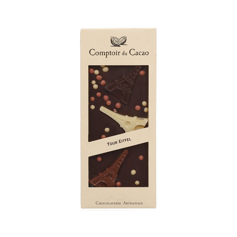 COMPTOIR DU CACAO Paris Gourmet Bar - Eiffel Tower 70% Dark Chocolate  (90g)