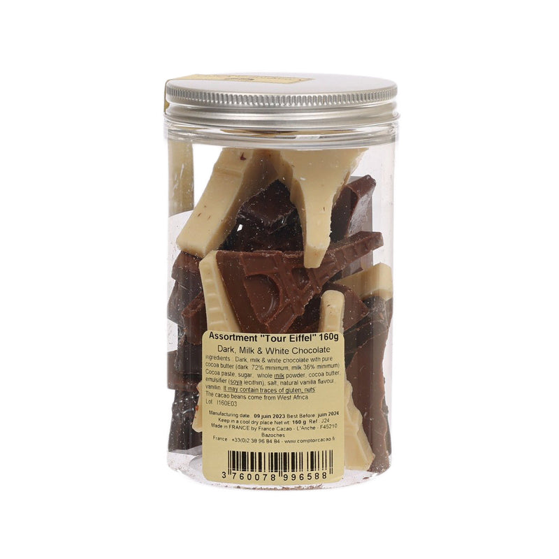 COMPTOIR DU CACAO Eiffel Tower Chocolate Assortment in Jar [Large]  (160g)
