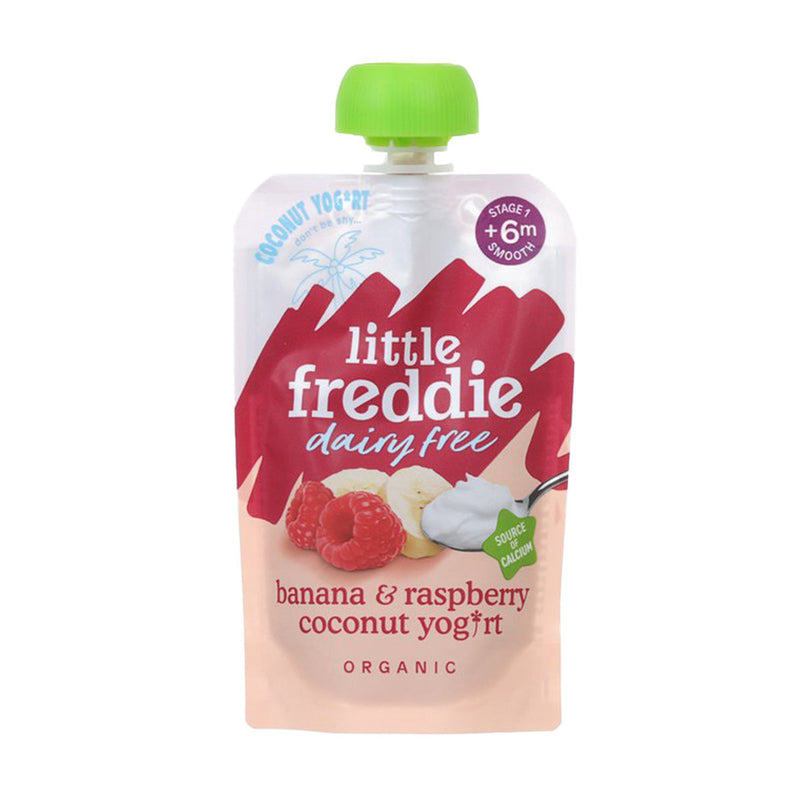 LITTLE FREDDIE Dairy Free Organic Banana & Raspberry Coconut Yogurt  (90g)