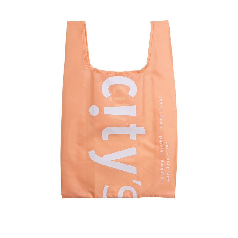 CITYSUPER Small Environmental Pocketable Bag CS Logo Peach