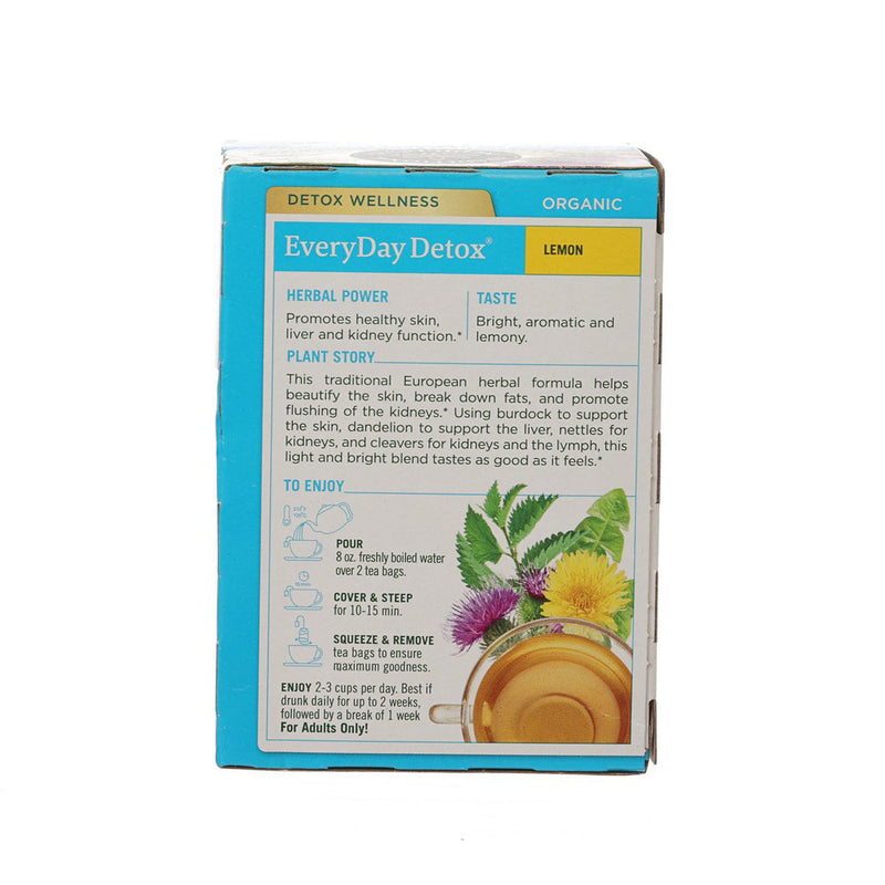 TRADITIONAL MEDICINALS Organic Everyday Detox Lemon Tea Bag  (24g)