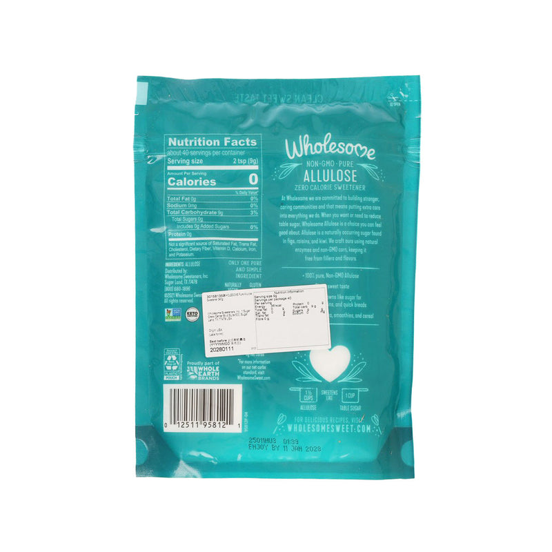 WHOLESOME SWEETENERS Pure Allulose Sweetener  (340g)