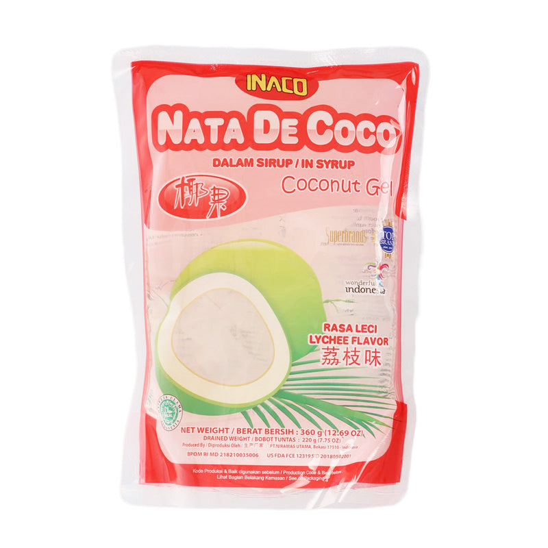 INACO Coconut Gel - Lychee Flavor  (360g)