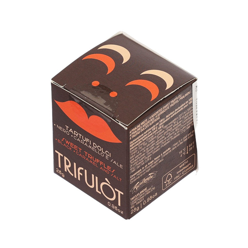 TRIFULÒT Mini Assorted Pralines Cube 2 Flavours - Black, Caramel & Salt  (28g)
