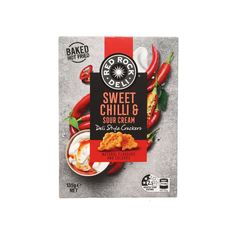 RED ROCK DELI Deli Style Crackers - Sweet Chilli & Sour Cream  (135g)