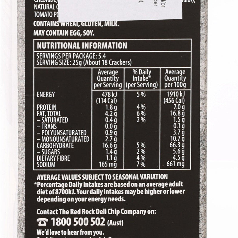 RED ROCK DELI Deli Style Crackers - Sweet Chilli & Sour Cream  (135g)