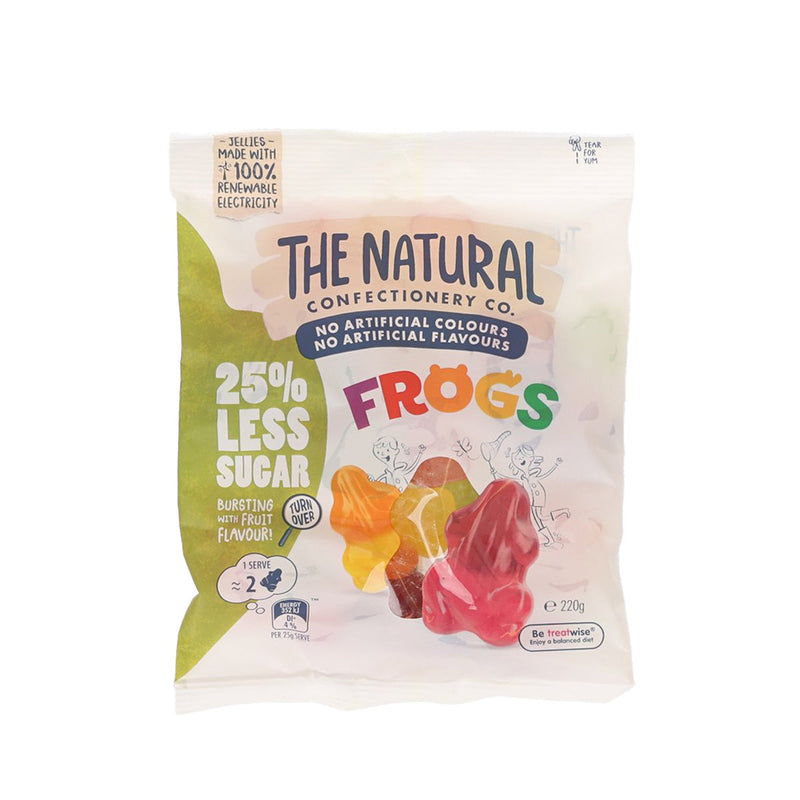 NATURAL CONFECTIONERY Jelly Confectionery - Frogs - Less Sugar  (220g)