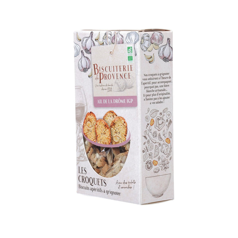 BISCUITERIE DE PROVENCE Organic Savoury PGI Garlic Biscuits  (90g)