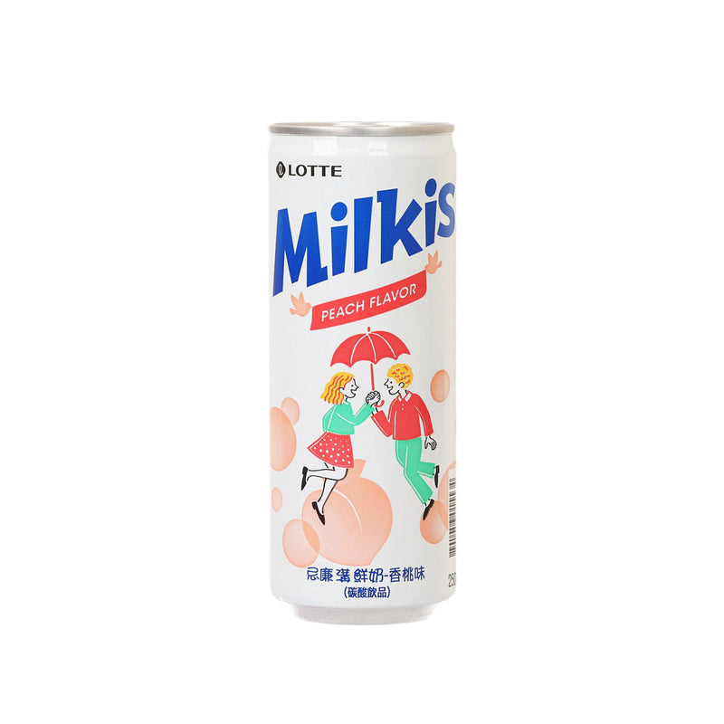 LOTTE Milkis - Peach (Carbonated Soft Drink) [Can] (250mL)