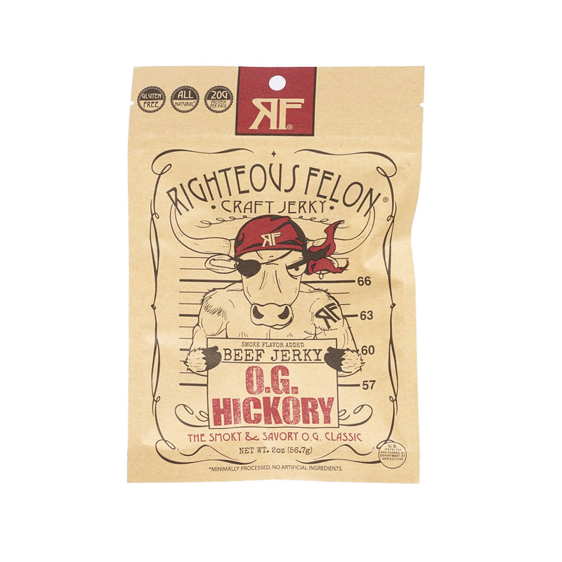RIGHTEOUS FELON O.G. Hickory Beef Jerky  (56.7g)