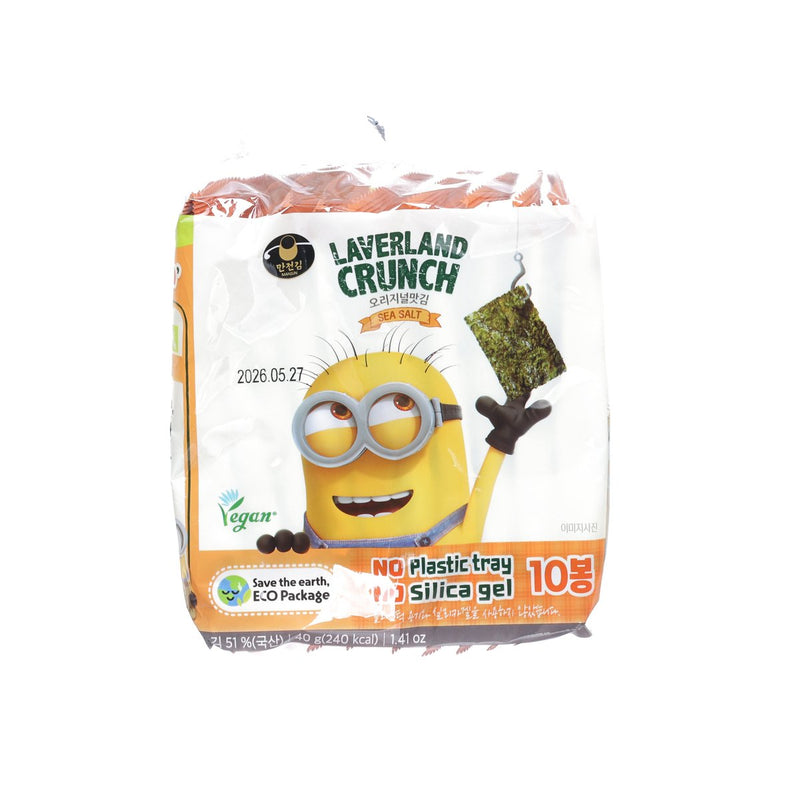 MANJUN Laverland Crunch Sea Salt Flavor Seaweed  (40g)