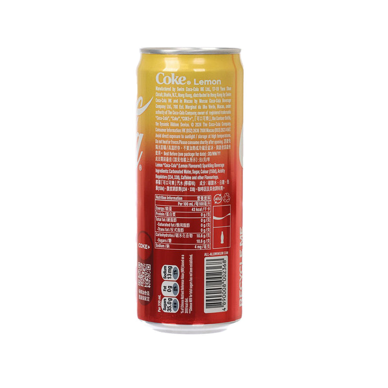 COCA-COLA Lemon Flavoured Coke - HK [Tall Can]  (330mL)