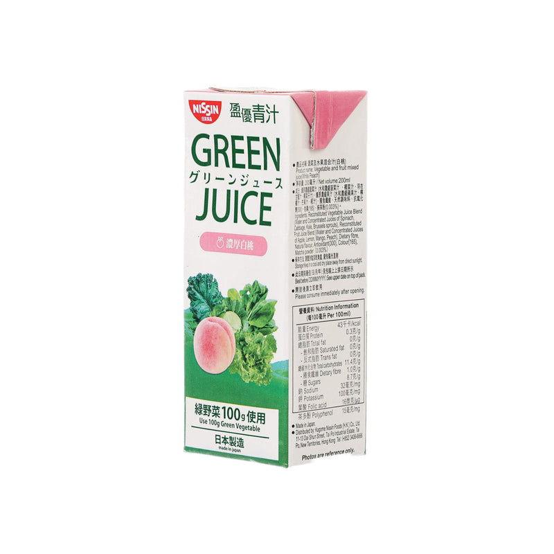 NISSIN Green Juice - White Peach  (200mL)