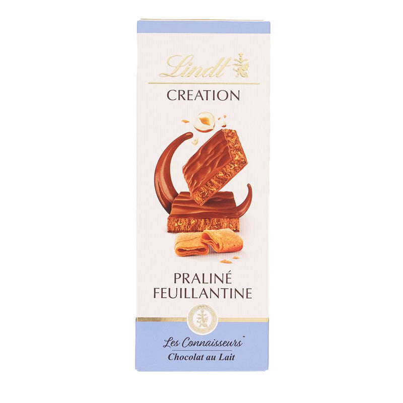 LINDT Creation Milk Chocolate - Hazelnut Praline & Feuilletine  (110g)