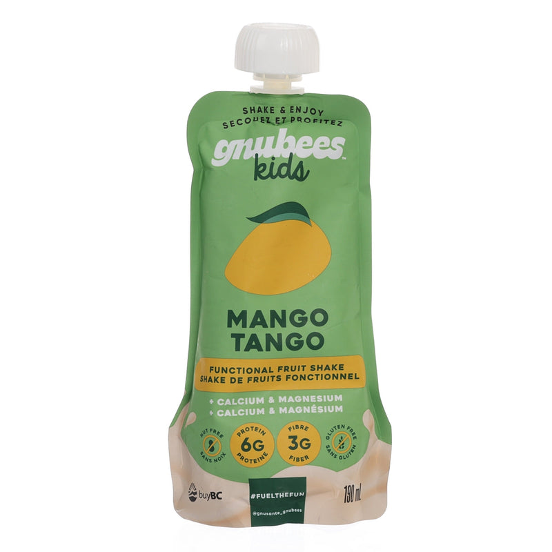 GNUBEES Functional Fruit Shakes + Calcium & Magnesium - Mango Tango [Pouch]  (190mL)
