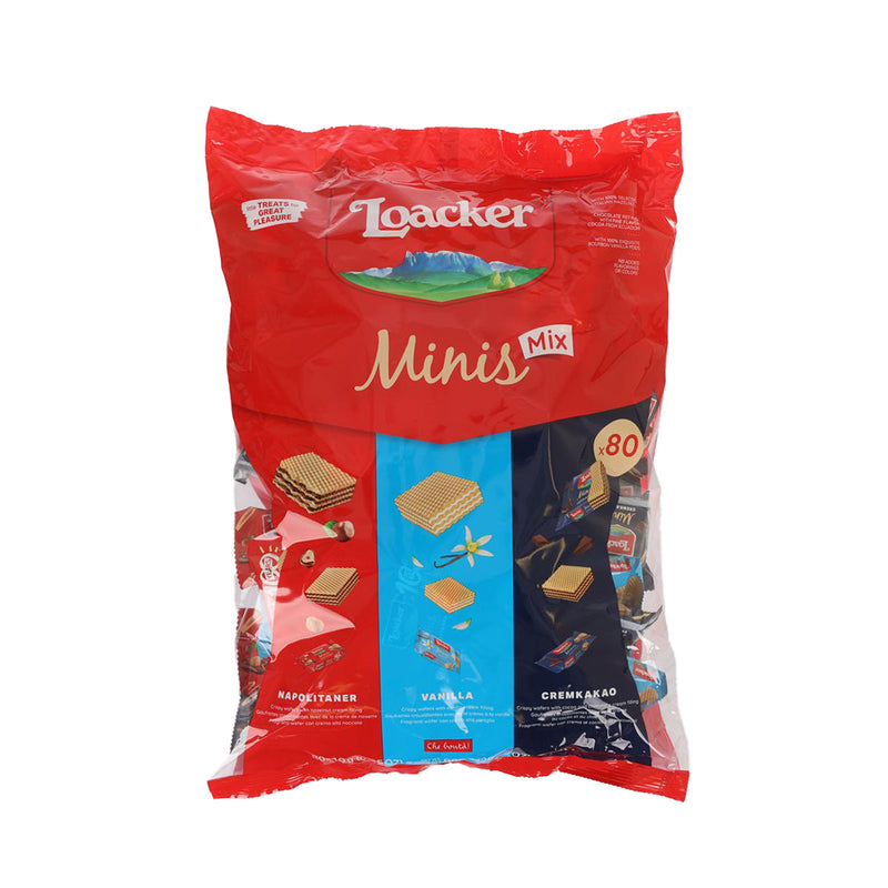 LOACKER Assorted Crispy Wafers with Hazelnut, Cocoa, Chocolate & Vanilla Cream Filling  (800g)