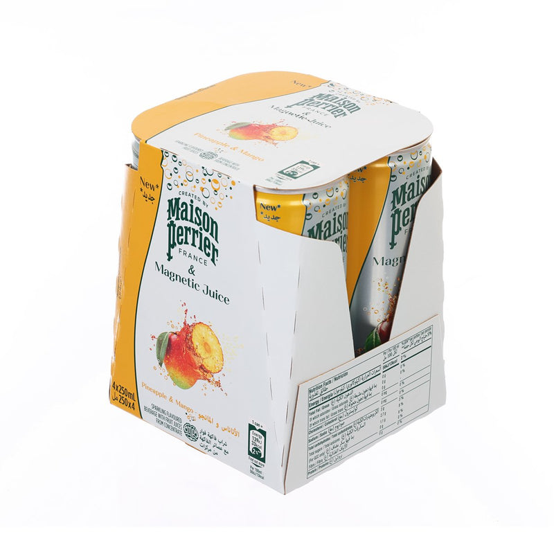 MAISON PERRIER 有氣礦泉水 - 菠蘿及芒果味 [4罐裝]  (4 x 250mL)