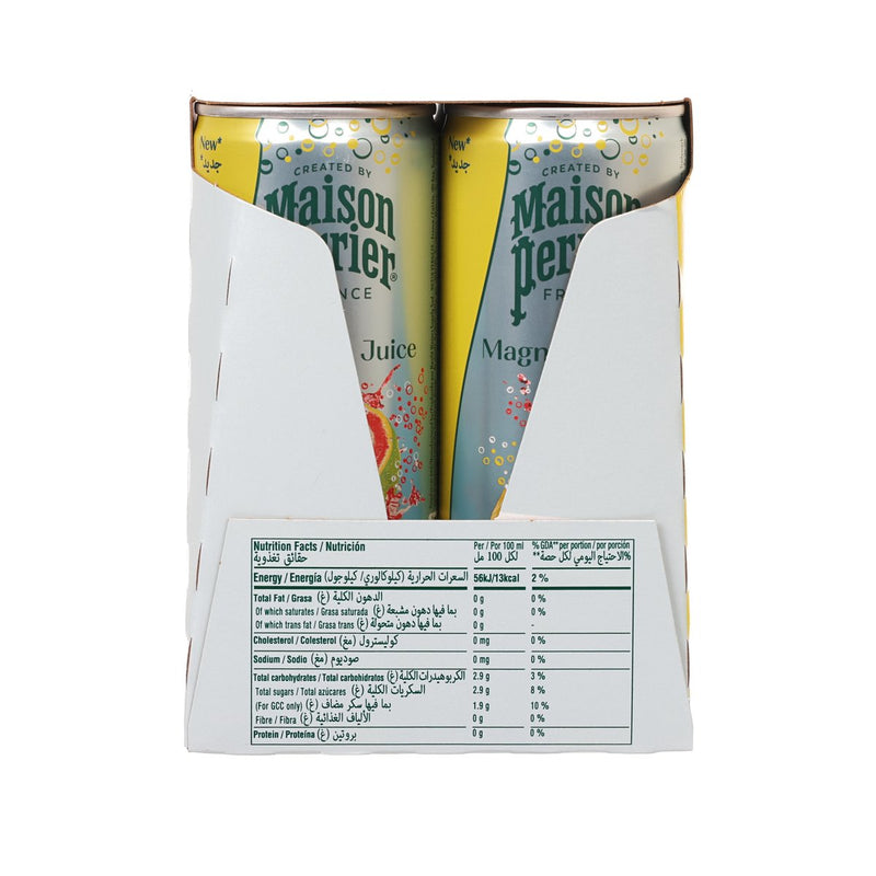 MAISON PERRIER Sparkling Mineral Water - Lemon & Guava [4 Can]  (4 x 250mL)