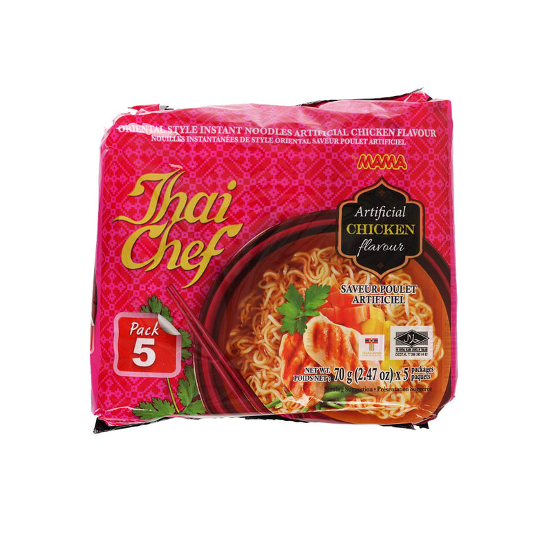 THAI CHEF MAMA Chicken Flavour Instant Noodles  (5 x 70g)