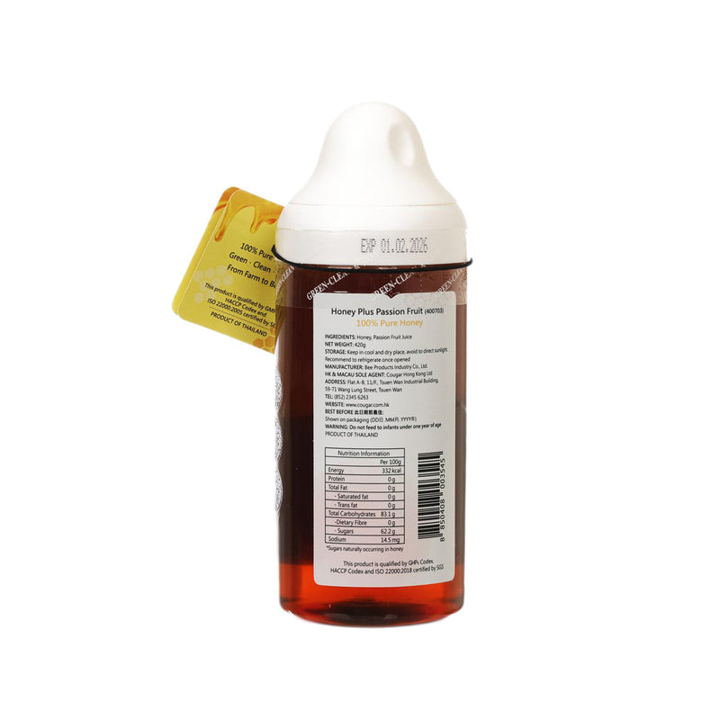 BEE PRODUCTS THAI Honey Plus Passionfruit  (420g)