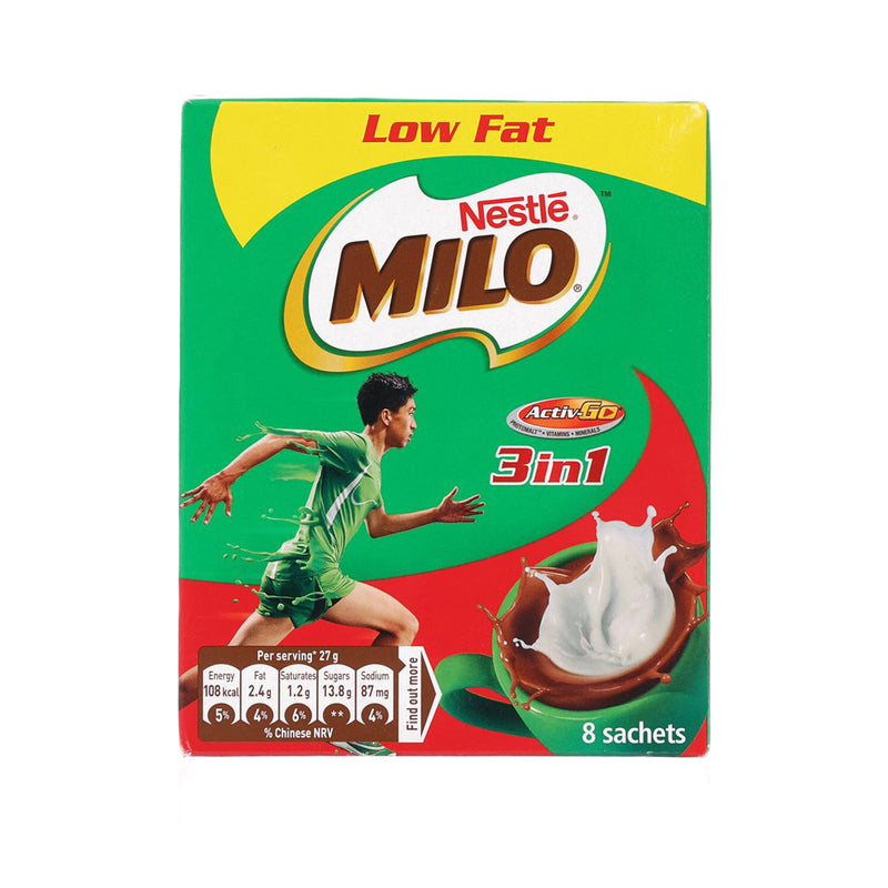MILO 3 in 1 Malt Drink Powder  (8 x 27g)