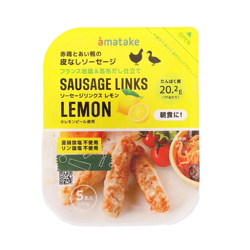 AMATAKE Chicken & Duck Sausage - Lemon  (100g)