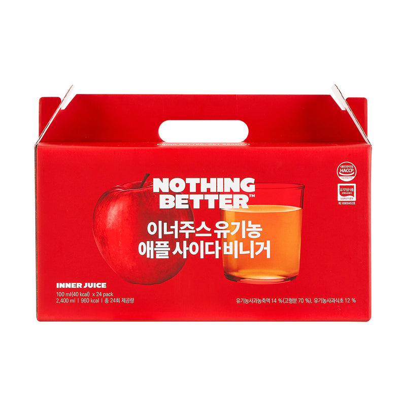 NOTHING BETTER Inner Juice Organic Apple Cider Vinegar  (24 x 100mL)