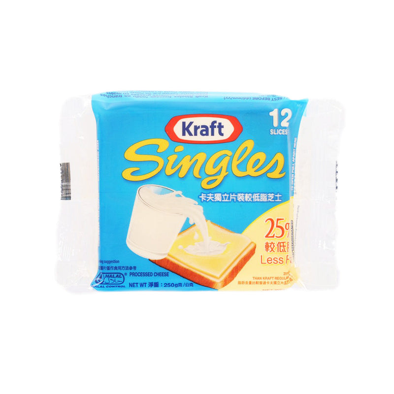 KRAFT Singles Less Fat Cheese Slice  (12pcs)