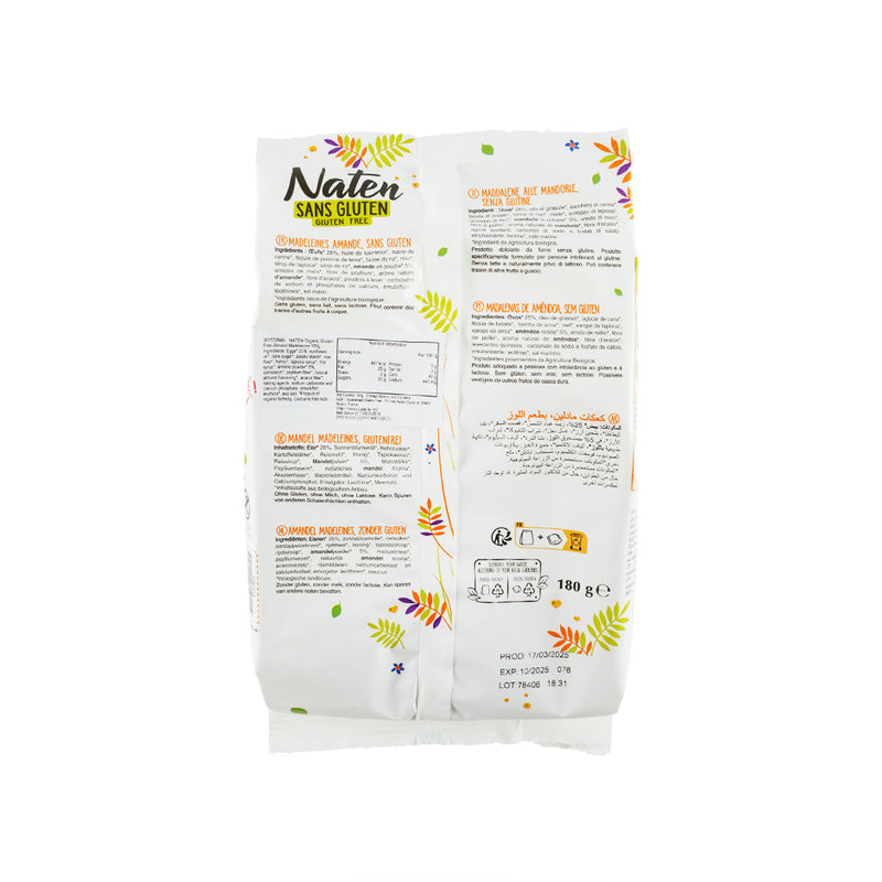 NATEN Organic Gluten-Free Almond Madeleines  (180g)