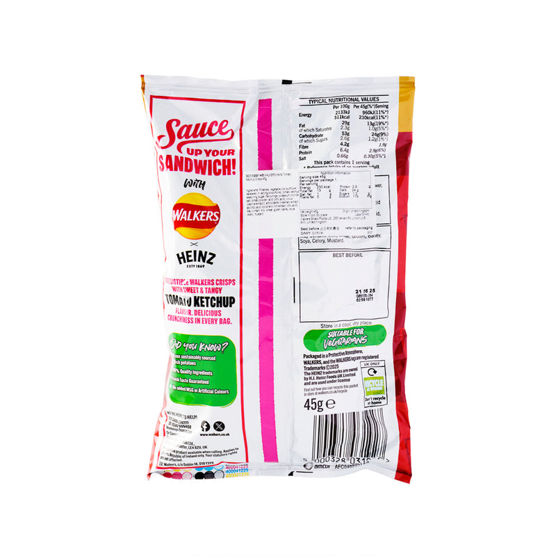 WALKERS Heinz Tomato Ketchup Crisps  (45g)