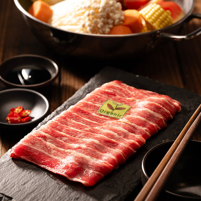 AUS ORGANIC BEEF Australian Organic Beef Short Rib Boneless - Shabu Shabu [Previously Frozen]  (170g)