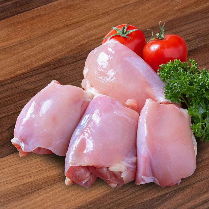 AKIKAWA Japanese Frozen Yamaguchi Free Range Chicken Thigh Boneless (Cut) - IQF [No Added Hormone]  (500g)