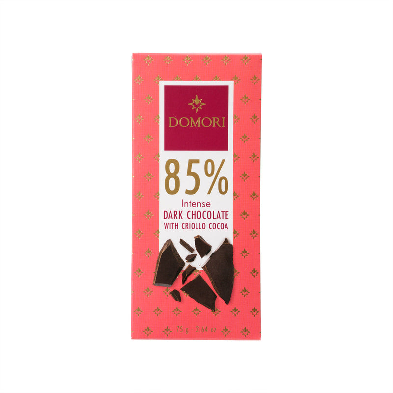 DOMORI 85% Intense Dark Chocolate with Criollo Cocoa Bar  (75g)