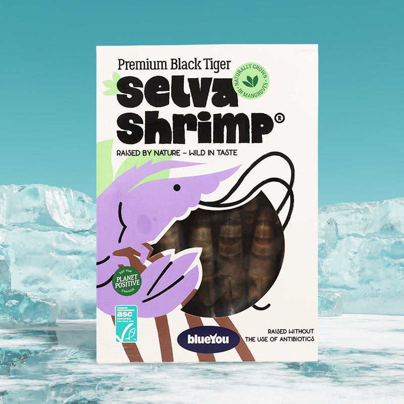 BLUEYOU Vietnamese Frozen Black Tiger Prawn 8/12 (Shell On) - ASC  (800g)