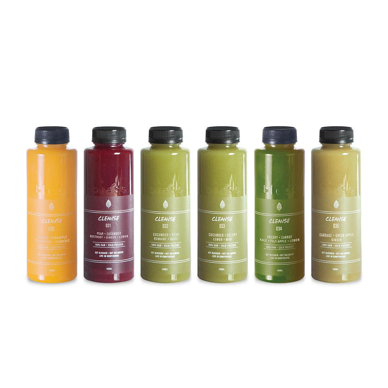 BLESS Cold Pressed Juice - Level 1 Cleanse Set (3 Day) (18 x 400mL)