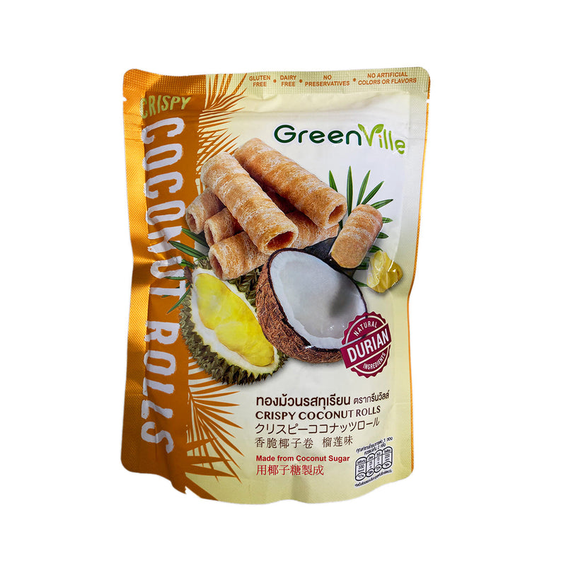 GREENVILLE Coconut Rolls - Durian Flavour  (70g)