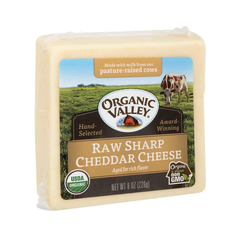 ORGANIC VALLEY Organic Raw Sharp Cheddar Cheese  (226g)