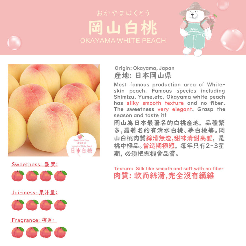 Japan Okayama White Peach 13-14&