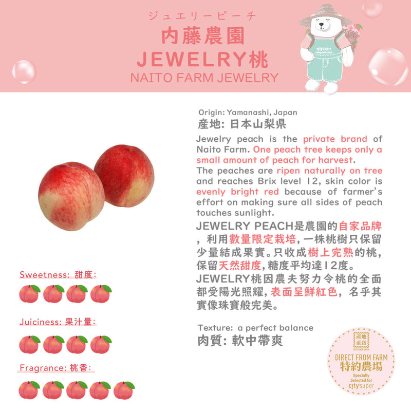 日本山梨縣桃 (包裝) (2pcs)