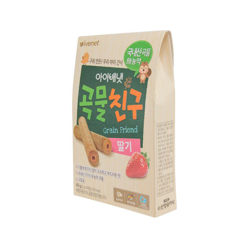 IVENET Bebe Grain Friend Snack (Strawberry)  (8 x 5g)
